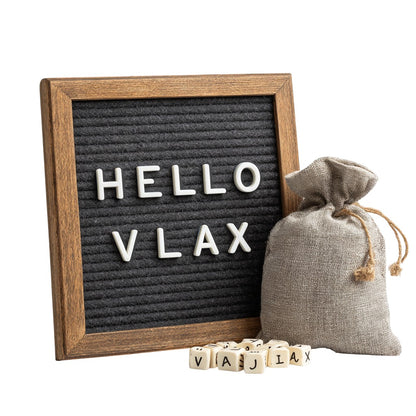 Rustic Felt Letter Board with Oak Frame - 10" x 10"