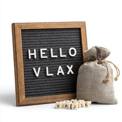 Rustic Felt Letter Board with Oak Frame - 10" x 10"