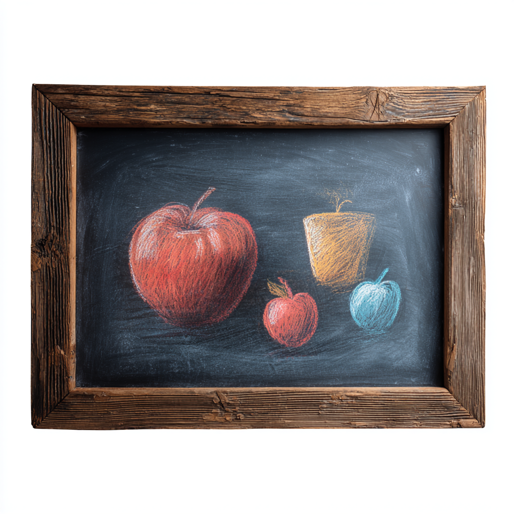 Rustic Wood Framed Magnetic Chalkboard